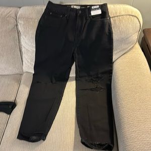 REWASH brand High Rise Vintage Jeans - black, size 7